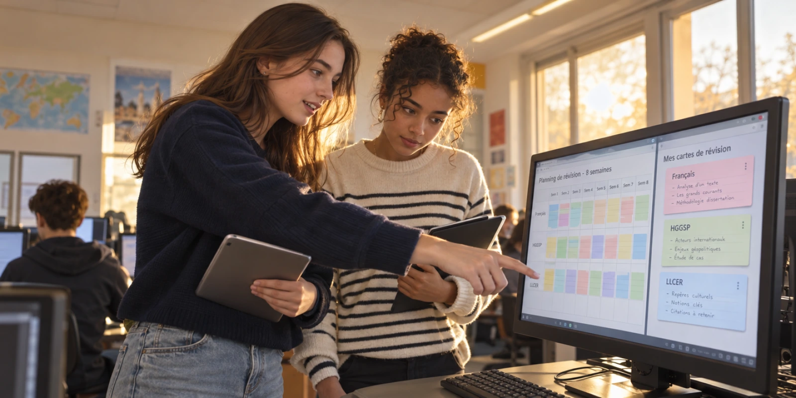 Fiches de Révision Bac Français et Planning HGGSP LLCER